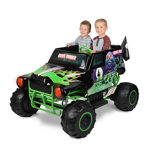 mini grave digger truck|24v monster truck ride on.